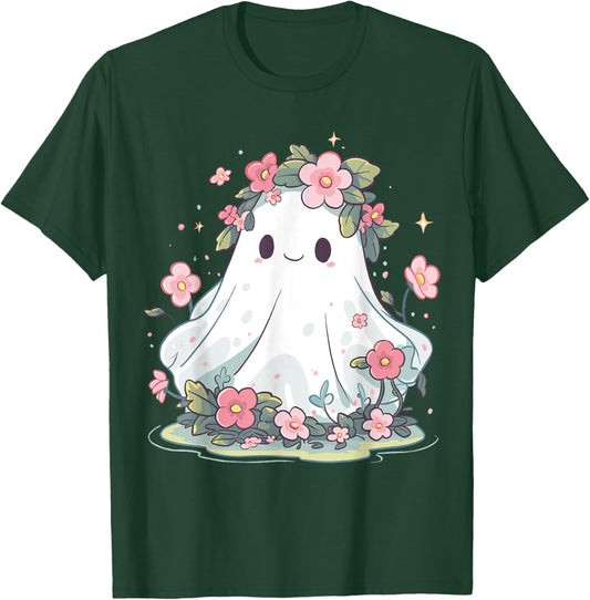 Halloween Ghost Flower Costume Women Girls Halloween T-Shirt - T-Shirt | Forest