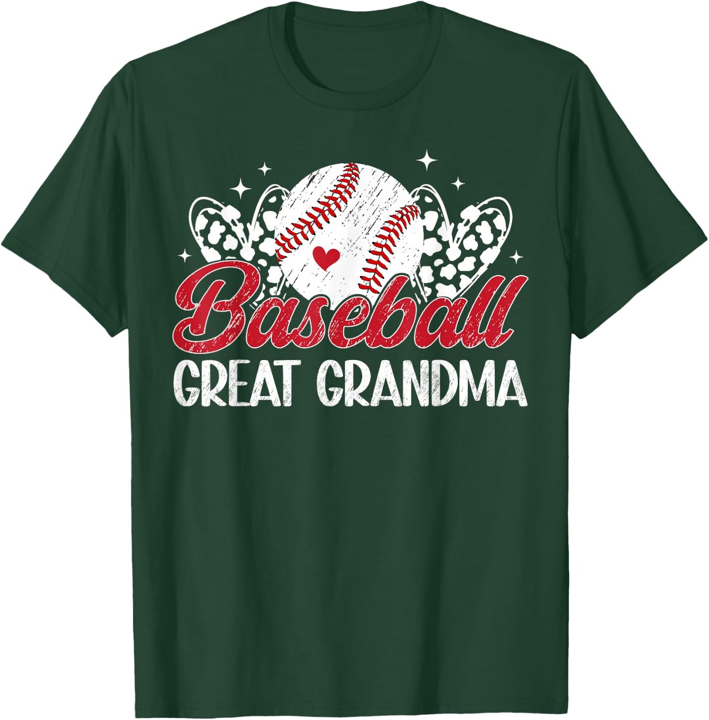 Baseball Great Grandma Baseball Player Great Grandmother T-Shirt - T-Shirt | Forest