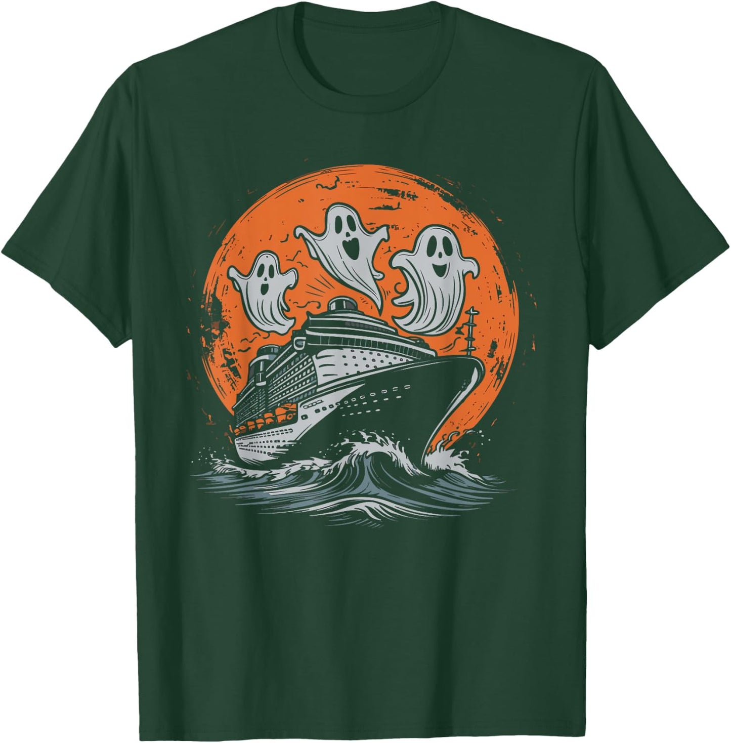 Cruise Ship, Costume, Vacation, Spooky T-Shirt - T-Shirt | Forest