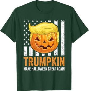 Make Halloween Great Again Trumpkin Funny Trump Hair Pumpkin T-Shirt - T-Shirt | Forest