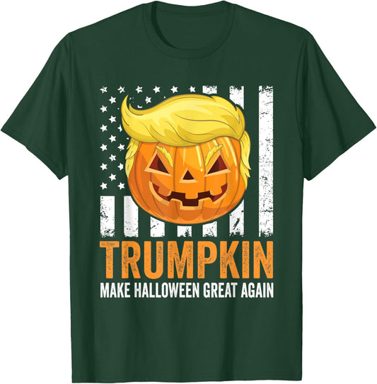 Make Halloween Great Again Trumpkin Funny Trump Hair Pumpkin T-Shirt - T-Shirt | Forest