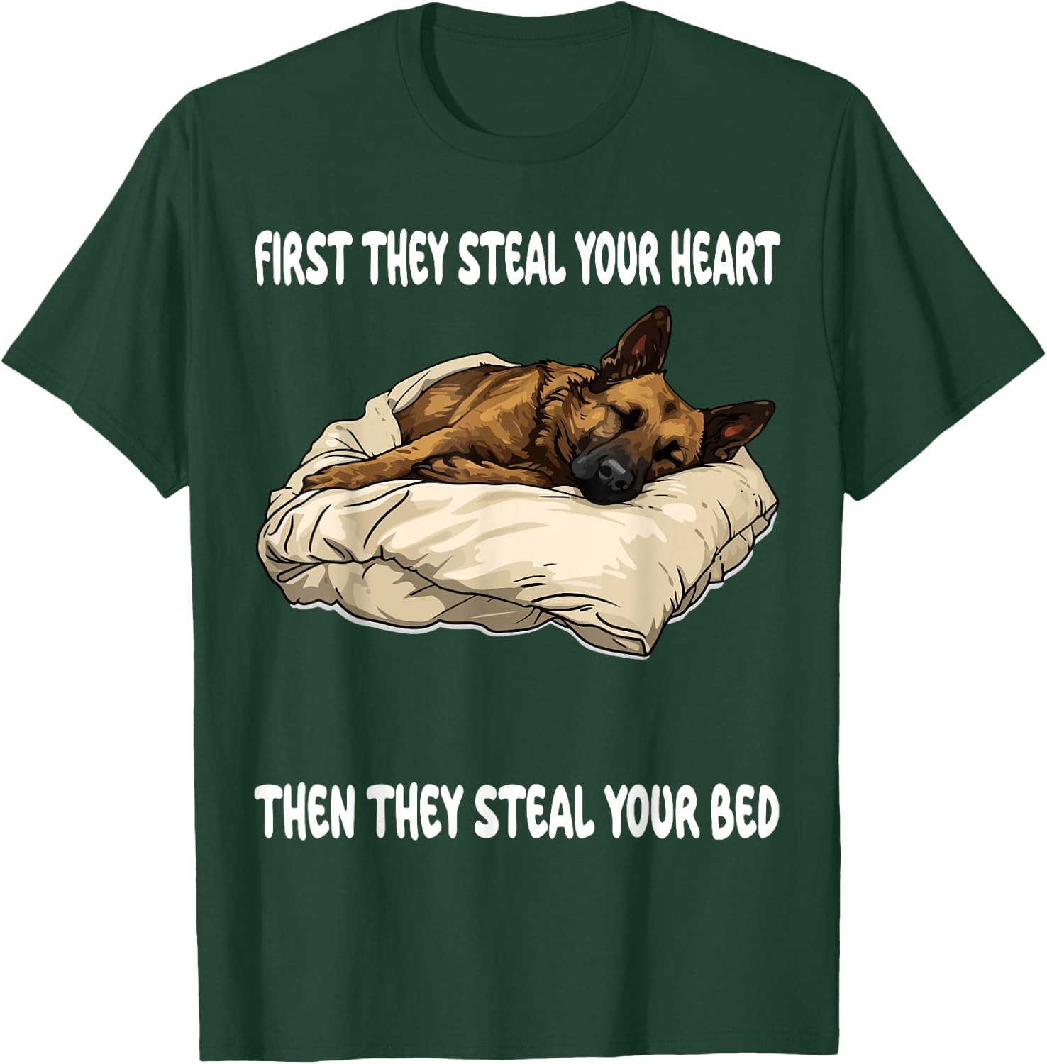 Dutch Shepherd Sleeping Pajamas Nightgown T-Shirt - T-Shirt | Forest