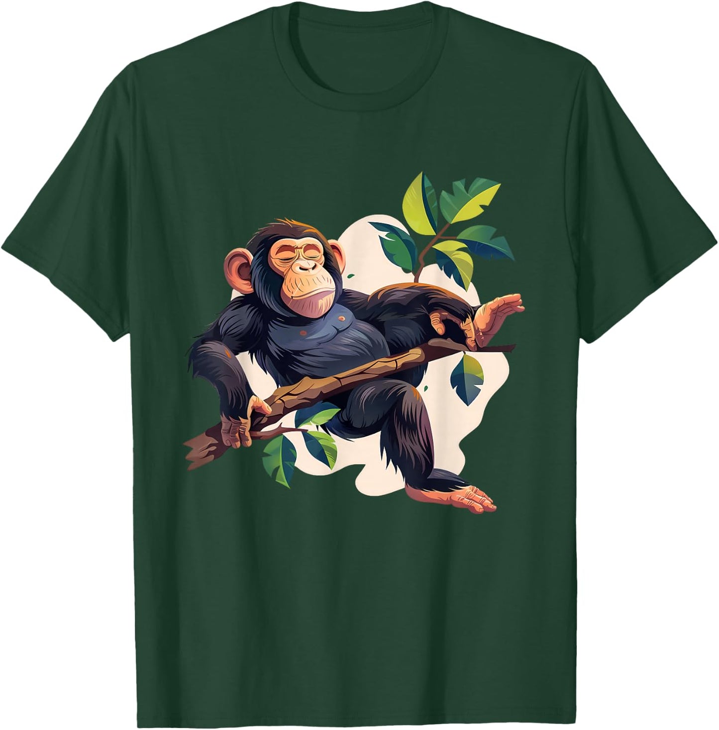 Sleeping Monkey Nature Sleepy Monkey Napping Sleepy Animal T-Shirt - T-Shirt | Forest