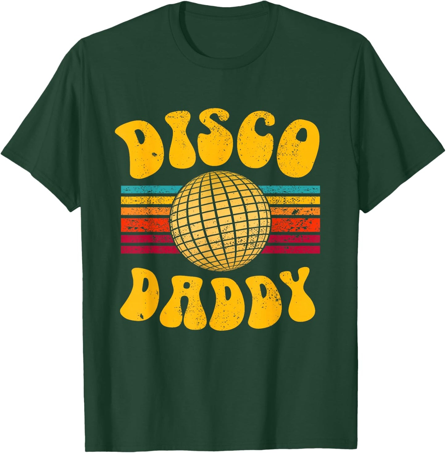 Disco Daddy Retro Matching 60's 70s Party Costume Dad T-Shirt - T-Shirt | Forest