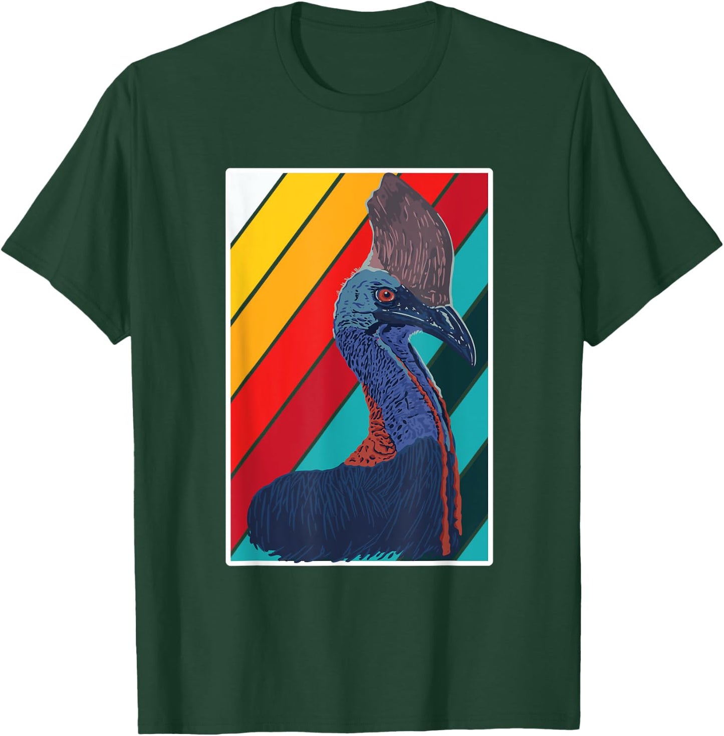 Great Cassowary Retro Outfit Love Australian Birds T-Shirt - T-Shirt | Forest