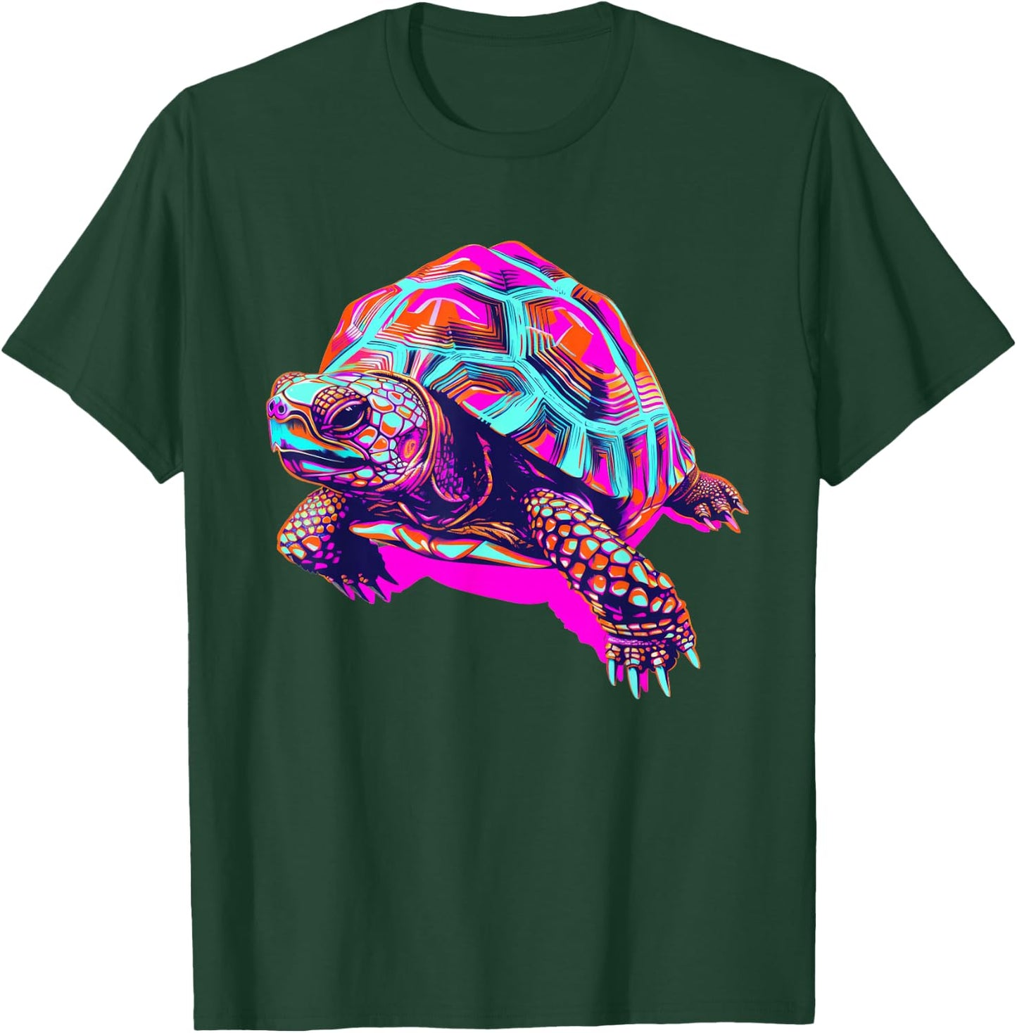 Eastern Box Turtle Synthwave T-Shirt - T-Shirt | Forest