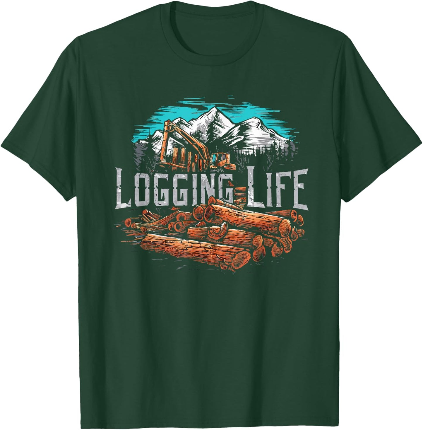 Logging Life Lumberjack Logger Lumberer Forester Woodwork T-Shirt - T-Shirt | Forest