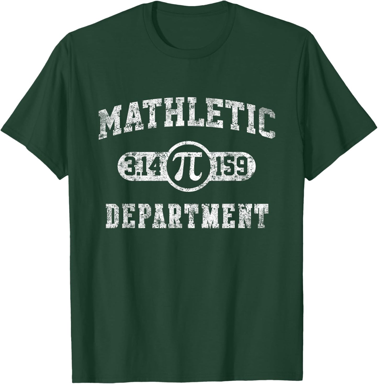 Mathletic Department 3.14159 Pi Day Math Teacher Vintage Small T-Shirt - T-Shirt | Forest