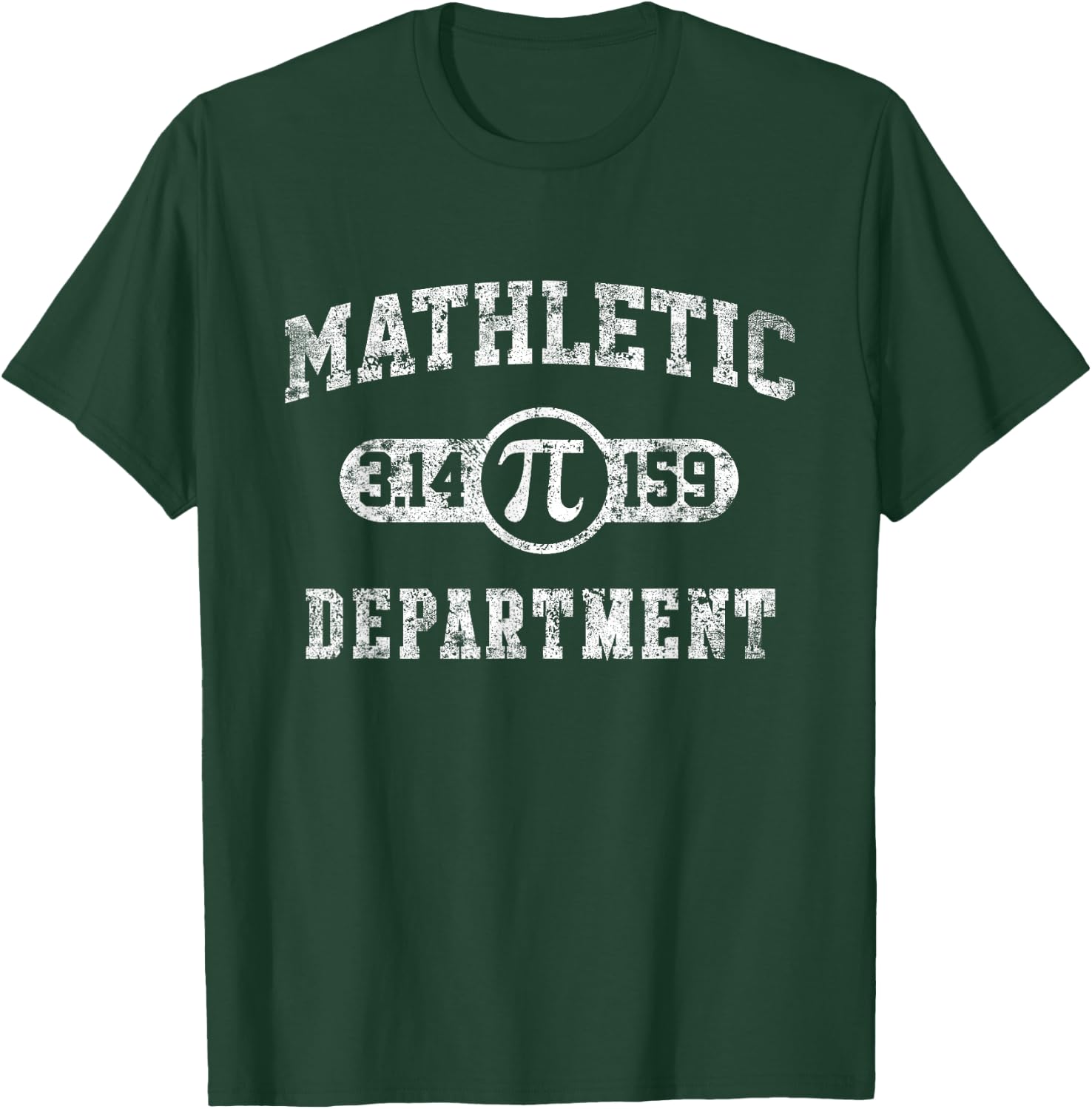 Mathletic Department 3.14159 Pi Day Math Teacher Vintage Small T-Shirt - T-Shirt | Forest