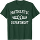 Mathletic Department 3.14159 Pi Day Math Teacher Vintage Small T-Shirt - T-Shirt | Forest
