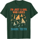 Cool Shark Teeth Art For Girls Women Fossil Megalodon Tooth T-Shirt - T-Shirt | Forest