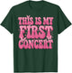 This Is My First Concert Music Event Retro Groovy Girls T-Shirt - T-Shirt | Forest