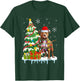 Pitbull Christmas Santa Pitbull Dog Lovers Christmas Tree T-Shirt - T-Shirt | Forest
