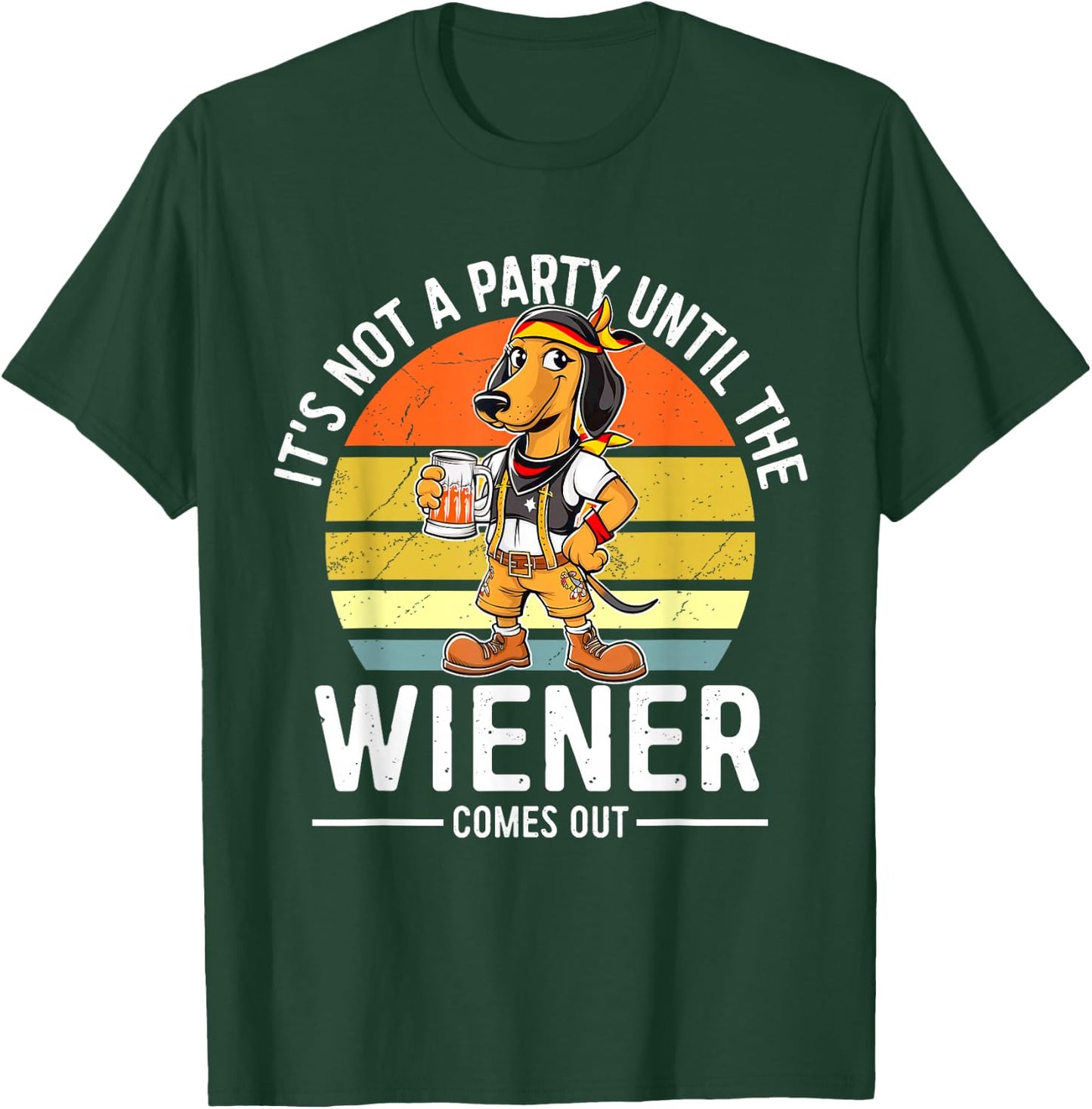 Dachshund Bavarian Bier Wiener Dog German Oktoberfest T-Shirt - T-Shirt | Forest