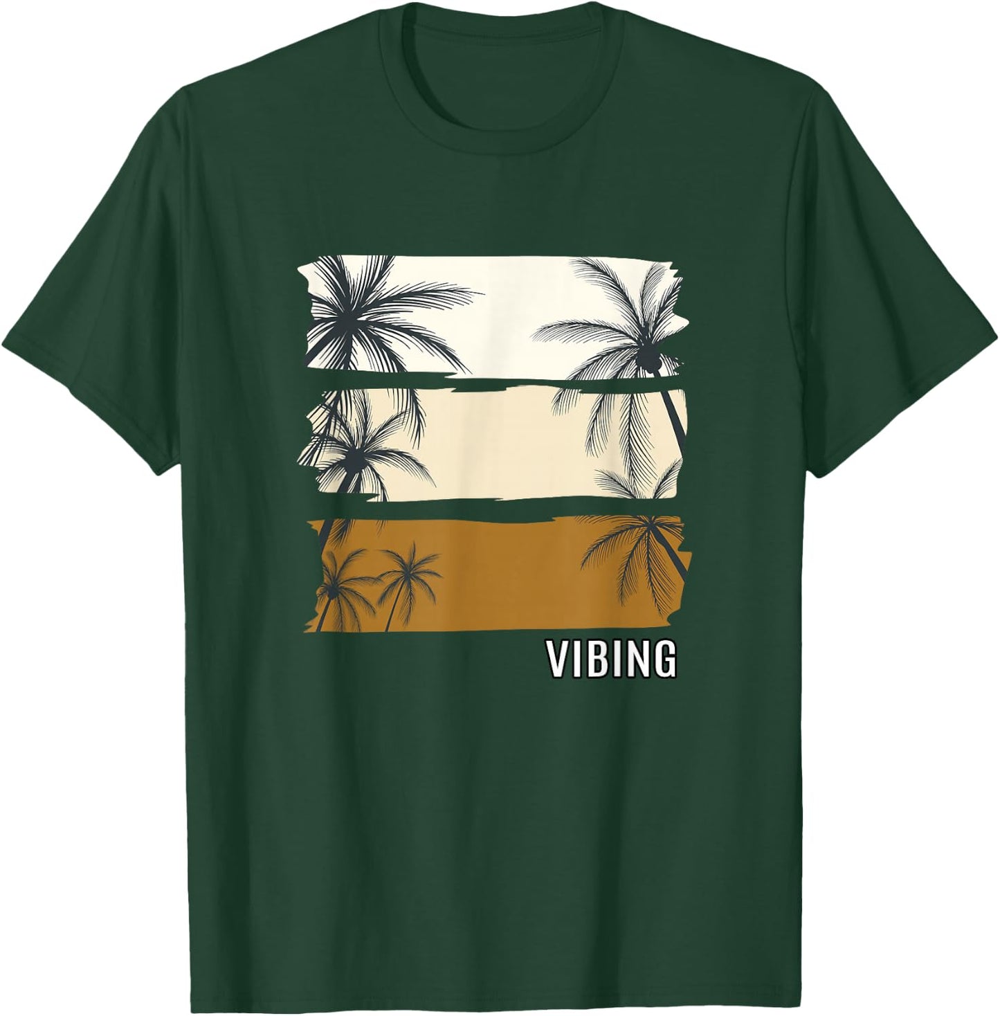 Tan Color Vibing-x3 Shades Tan Graphic T-Shirt - T-Shirt | Forest