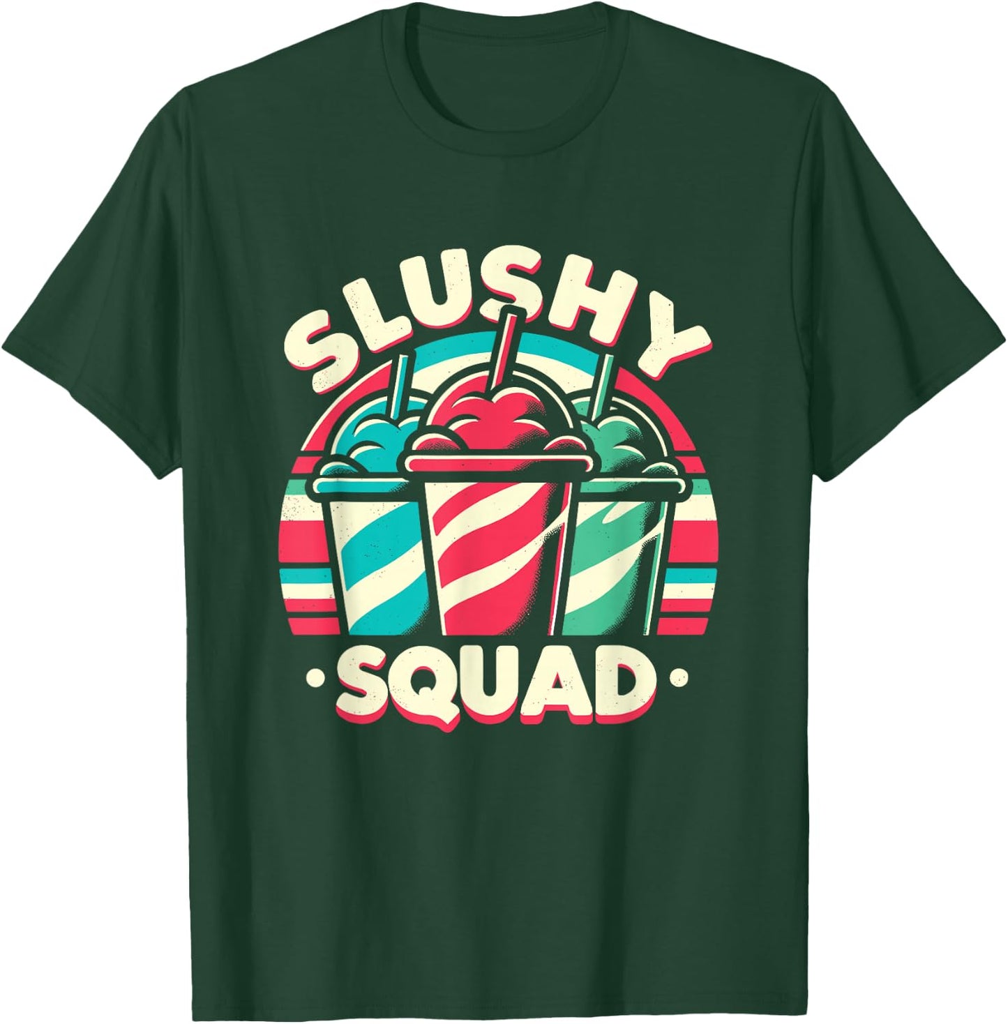 Slushy Squad Retro Vintage T-Shirt - T-Shirt | Forest