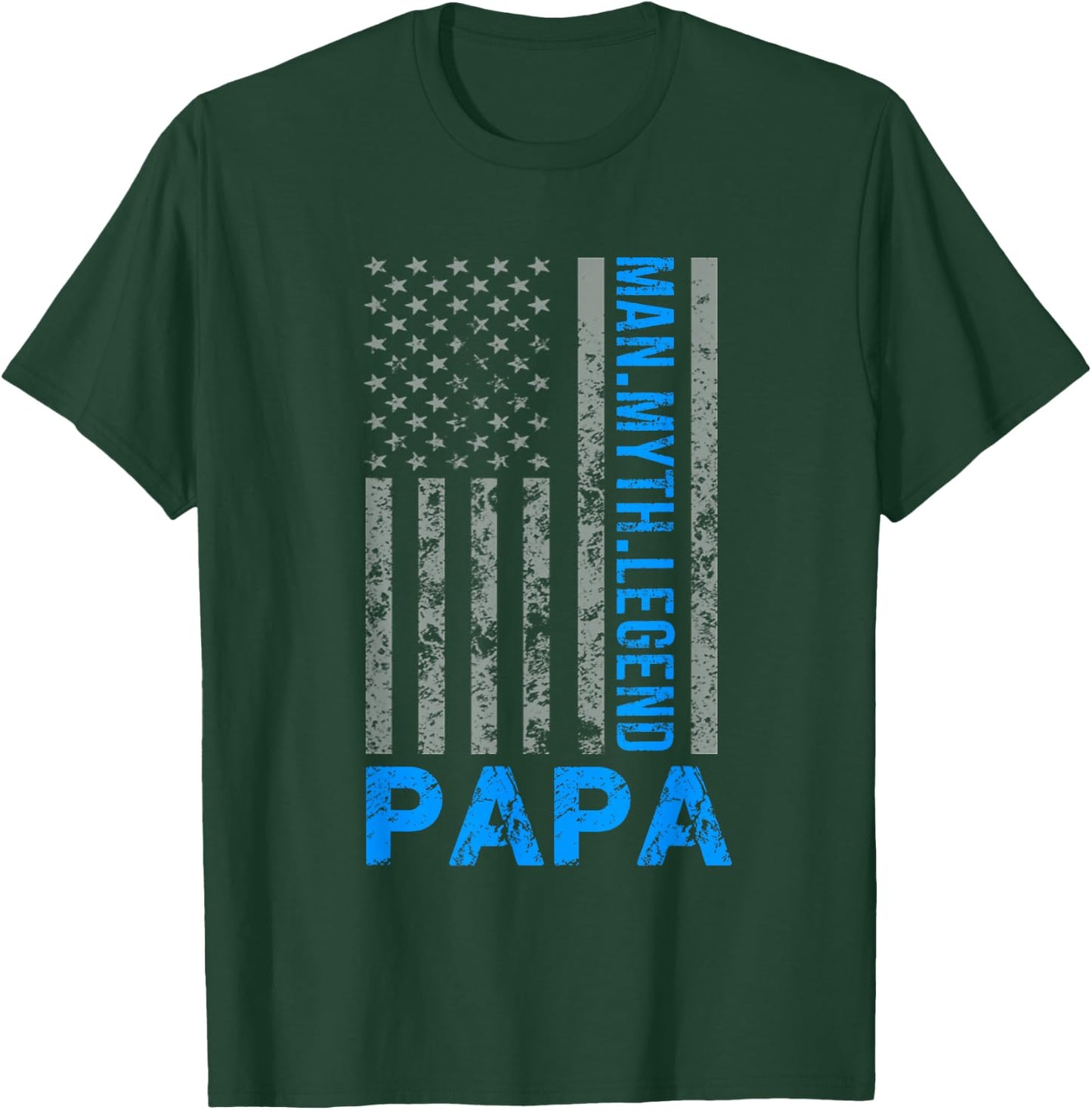 Papa American Flag Man Myth Legend T-Shirt - T-Shirt | Forest