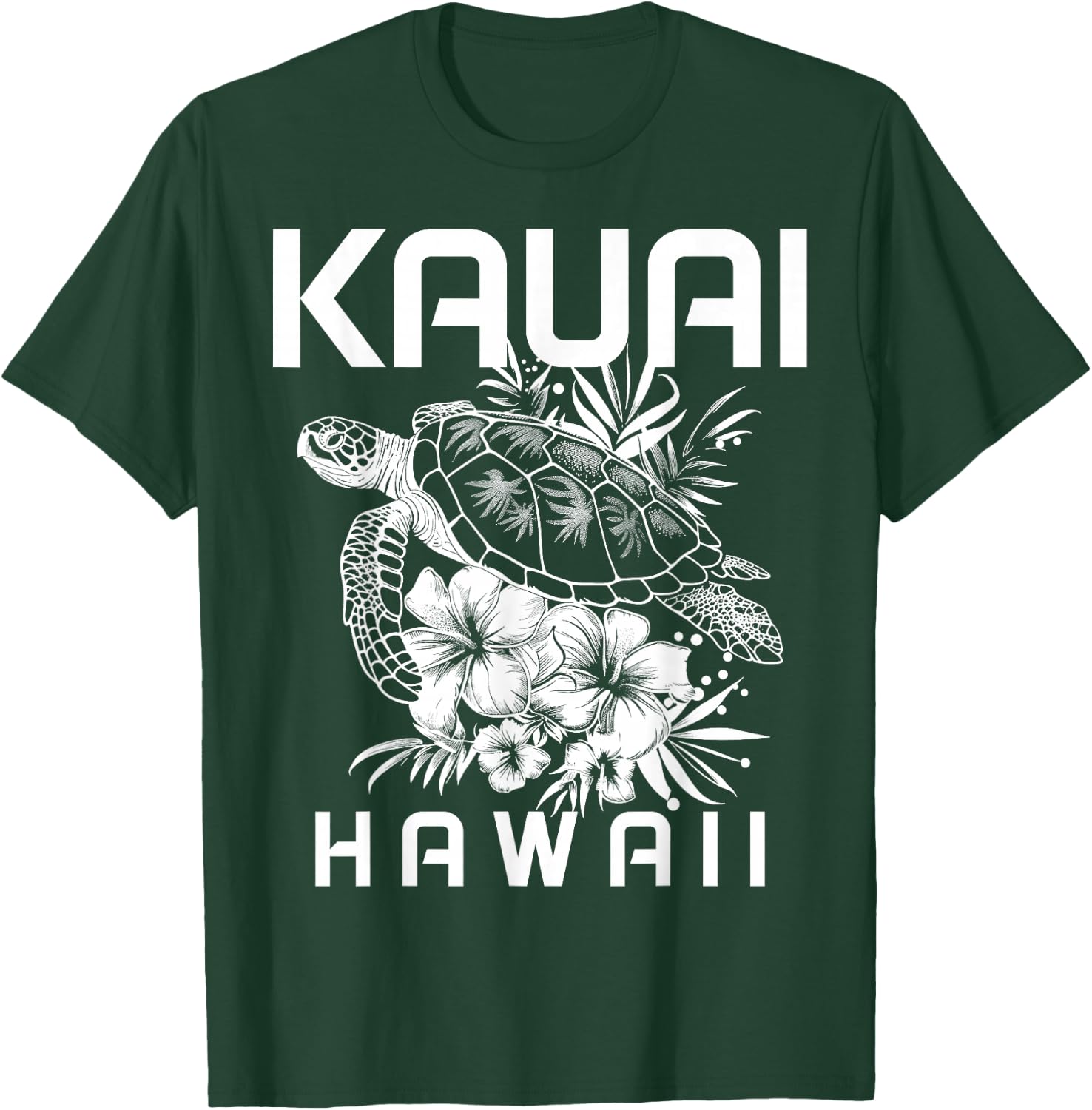 Kauai Hawaii Sea Turtle Hawaiian Surfer Souvenir T-Shirt - T-Shirt | Forest