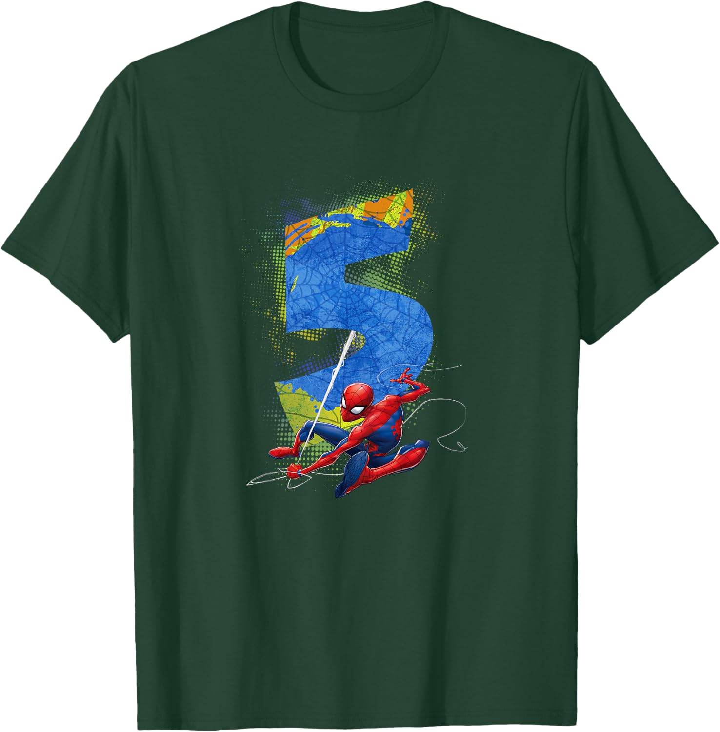 Kids Marvel Super Heroes Spider-Man 5 Year Old Fifth Birthday T-Shirt - T-Shirt | Forest