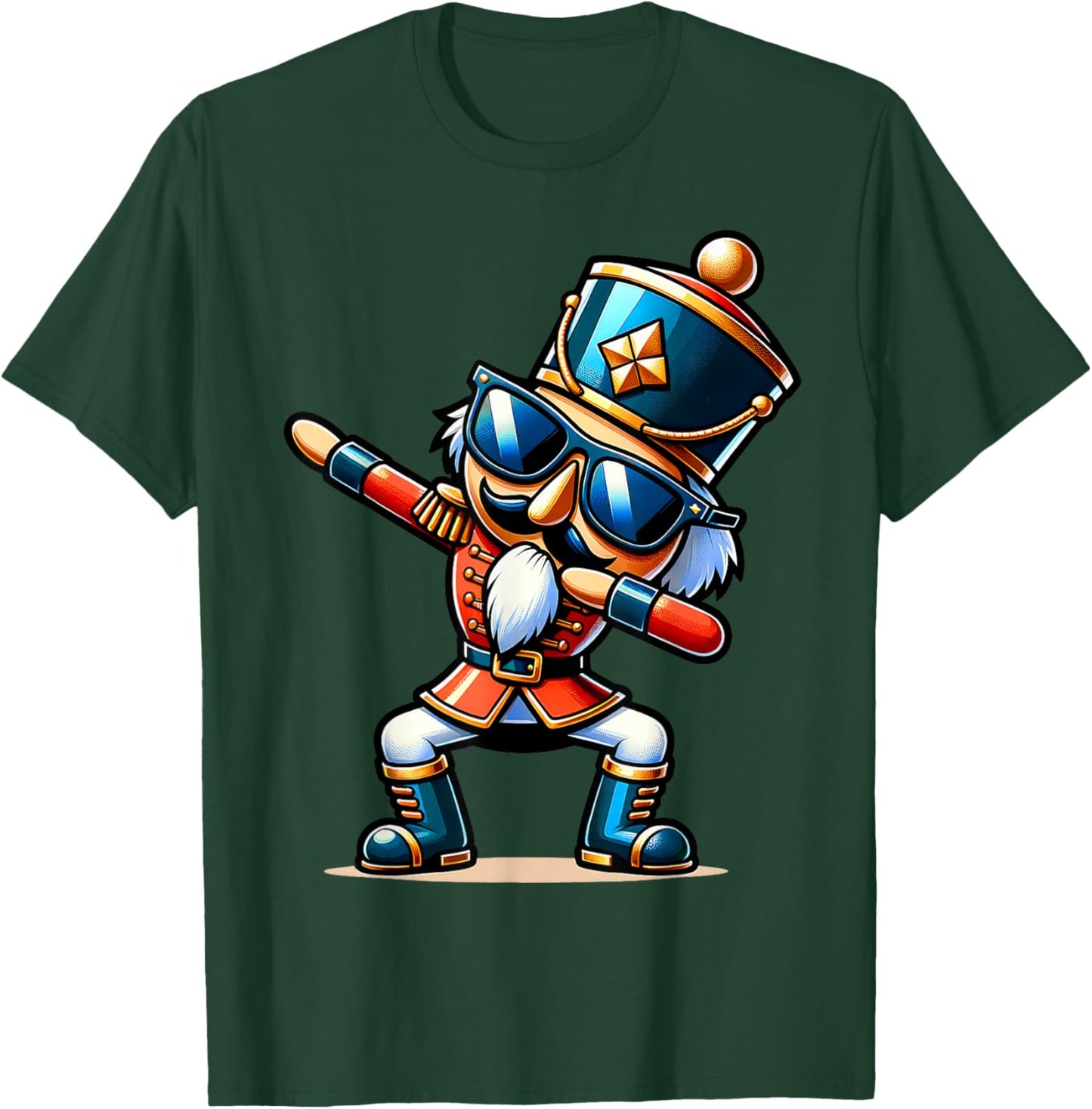 Christmas Nutcracker Dabbing Boys Santa Xmas Funny T-Shirt - T-Shirt | Forest
