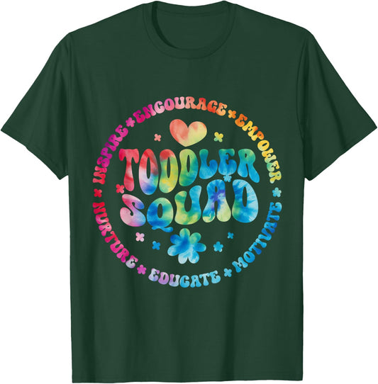 Toddler Squad Pre-K Teacher Pre School Back to School T-Shirt - T-Shirt | Forest