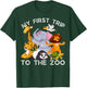 My First Trip Wild and Zoo Safari Jungle Birthday Party T-Shirt - T-Shirt | Forest