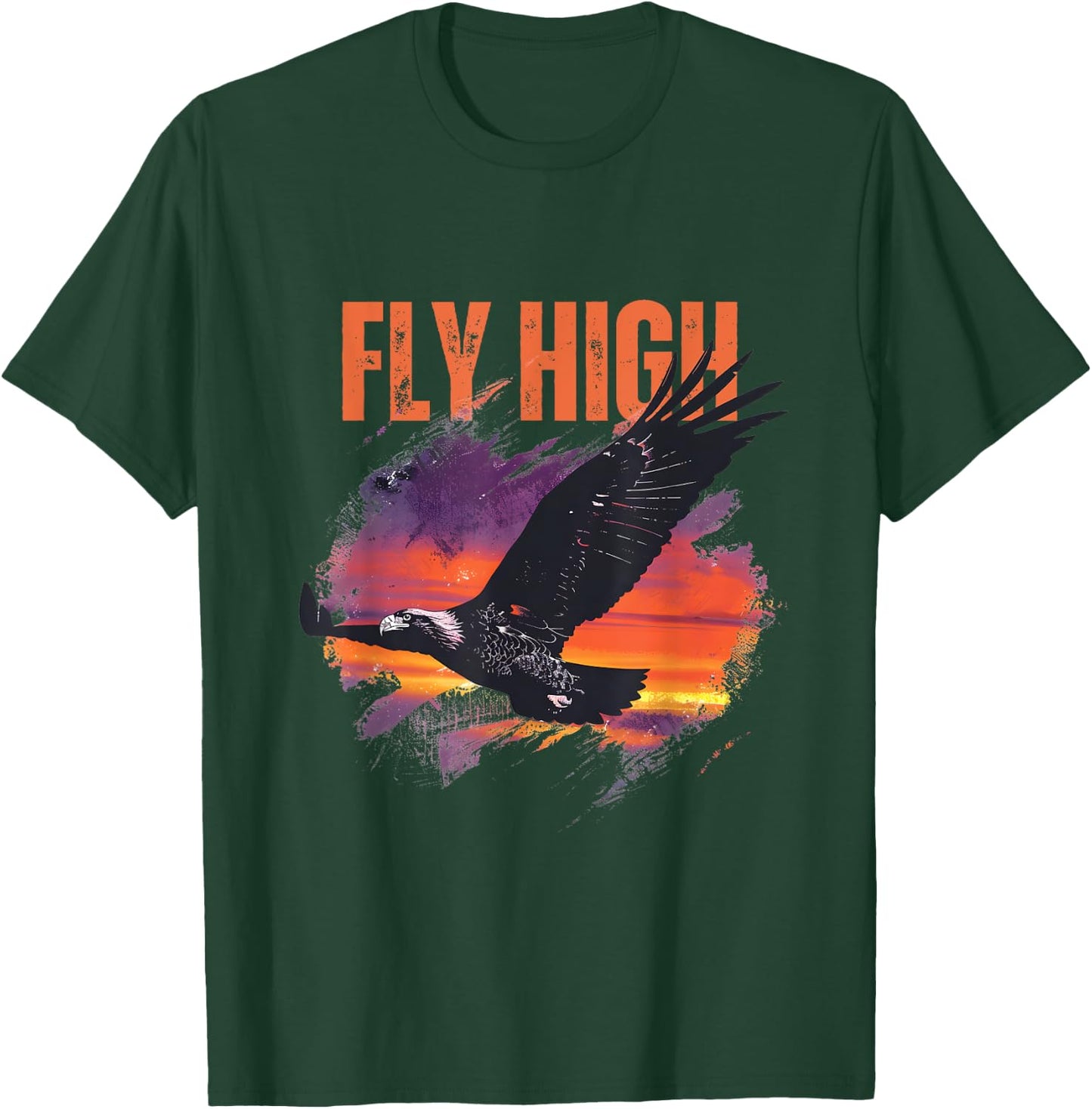 Fly High: National Bird Day Graphic T-Shirt - T-Shirt | Forest