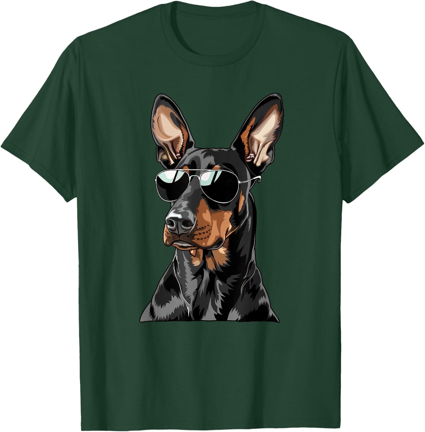 Doberman Pinscher Dog Sunglasses T-Shirt - T-Shirt | Forest