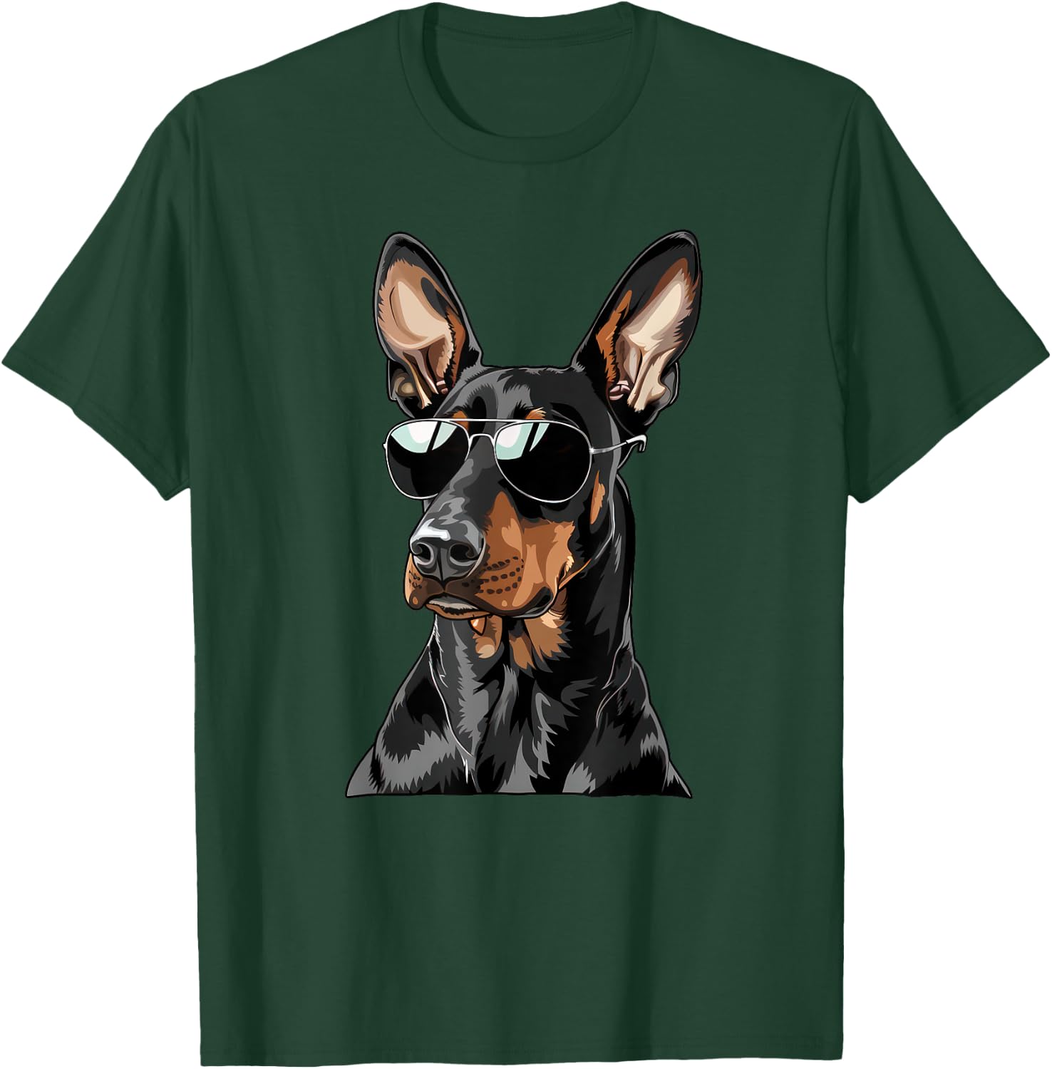 Doberman Pinscher Dog Sunglasses T-Shirt - T-Shirt | Forest
