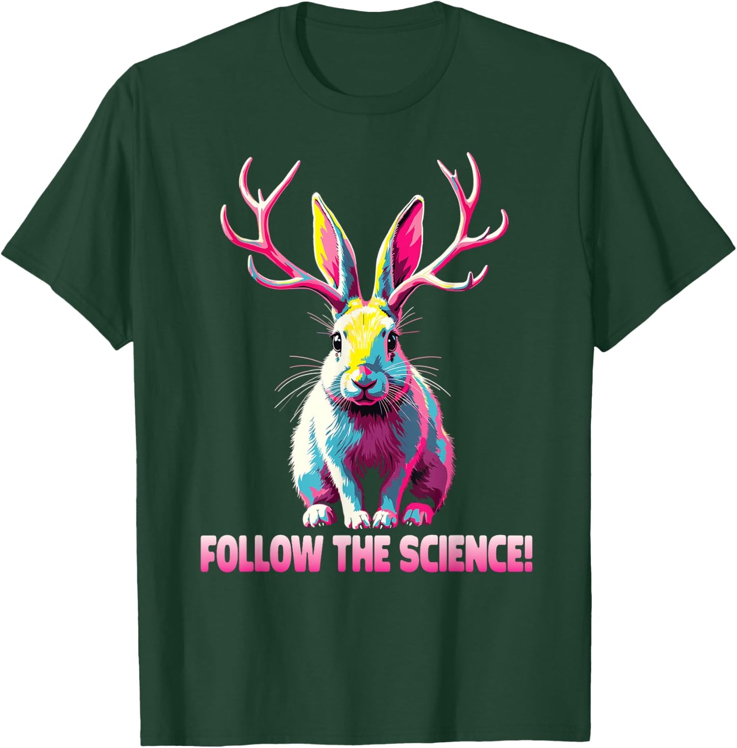 Jackalope Funny Cryptid Mythical Rabbit T-Shirt - T-Shirt | Forest