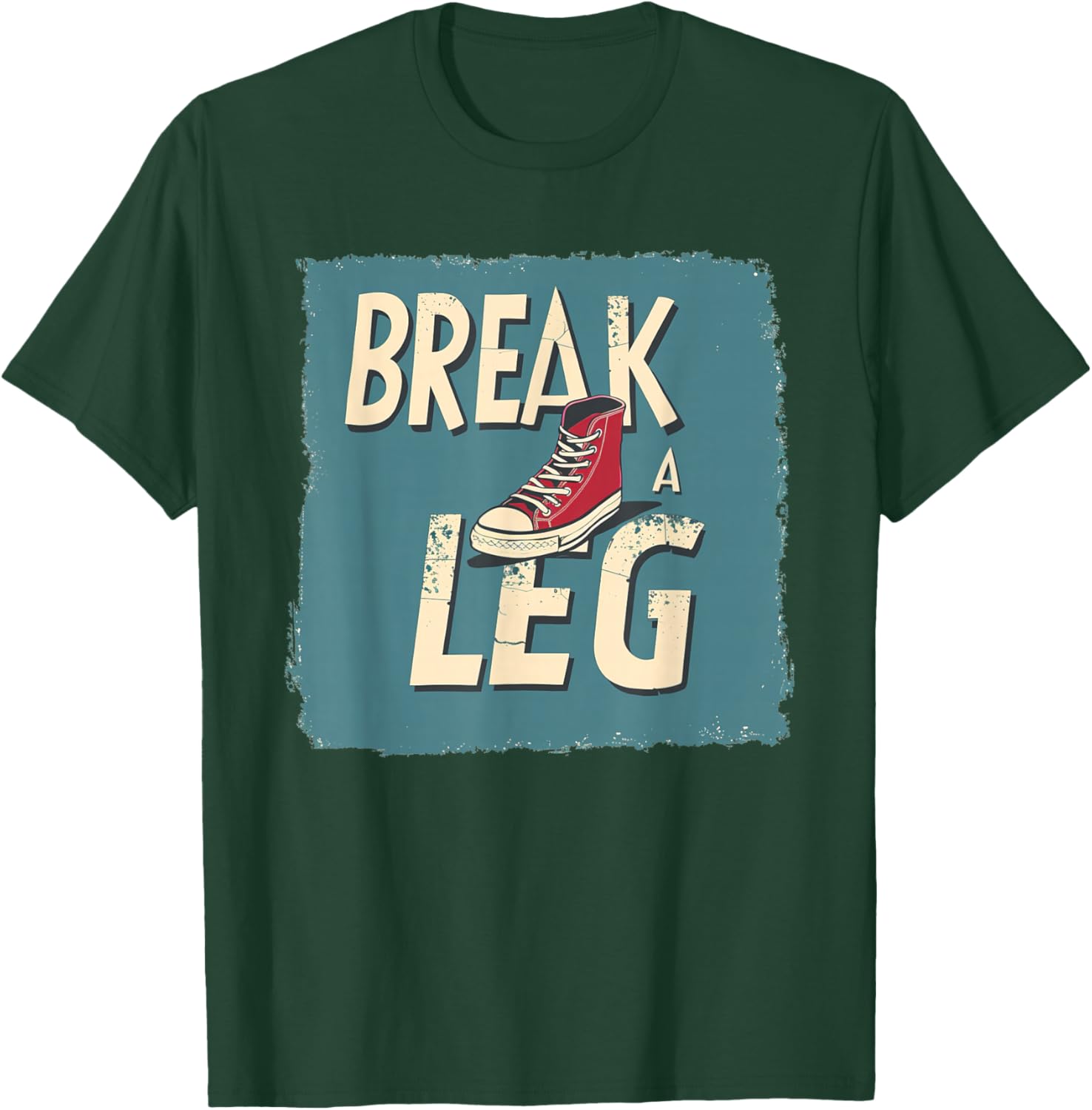 Funny Shoe with broken Leg Costume for Idiom Fans T-Shirt - T-Shirt | Forest