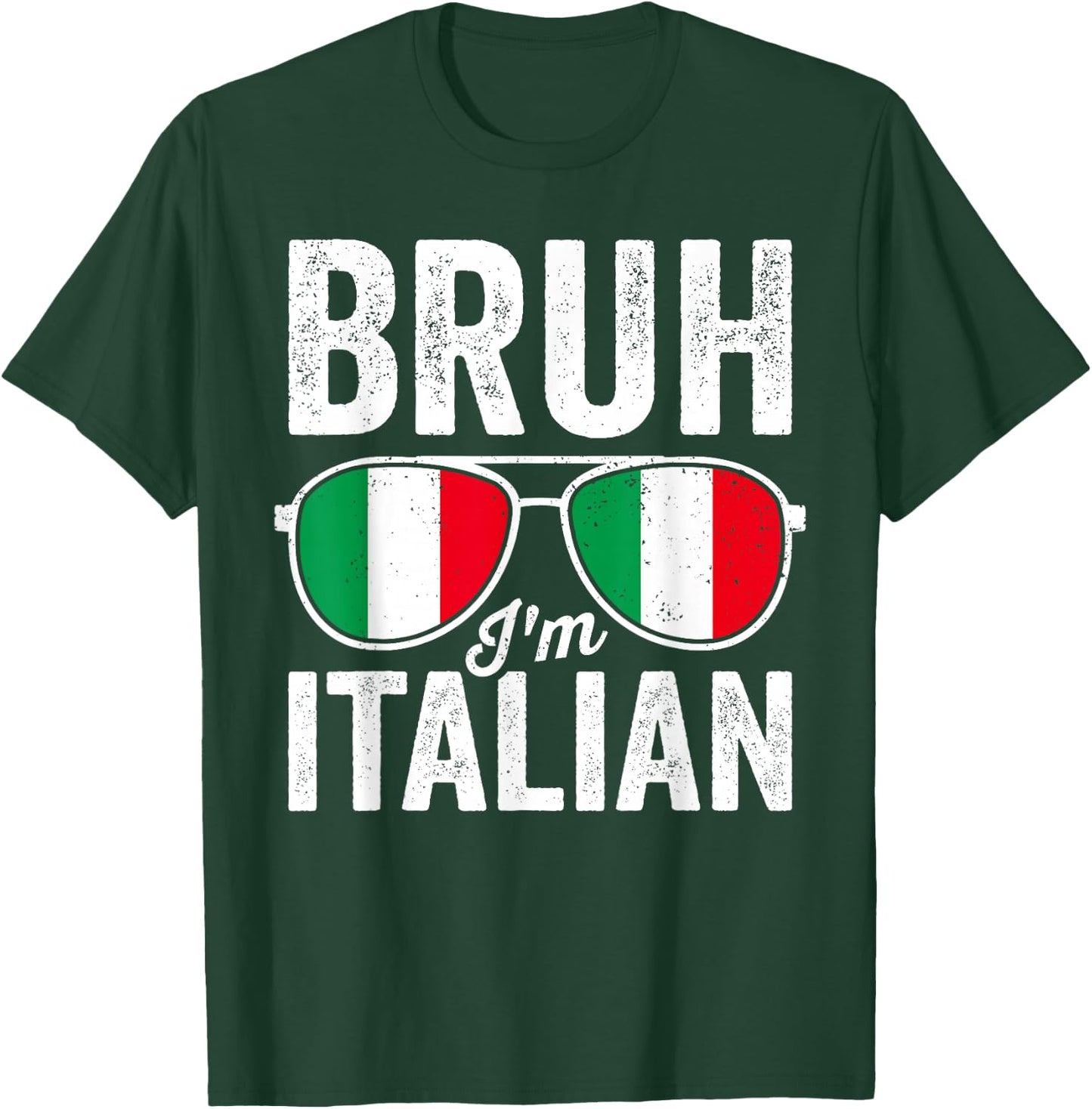 Bruh I'm Italian Funny Italian Festival Italian Boys Kids T-Shirt - T-Shirt | Forest