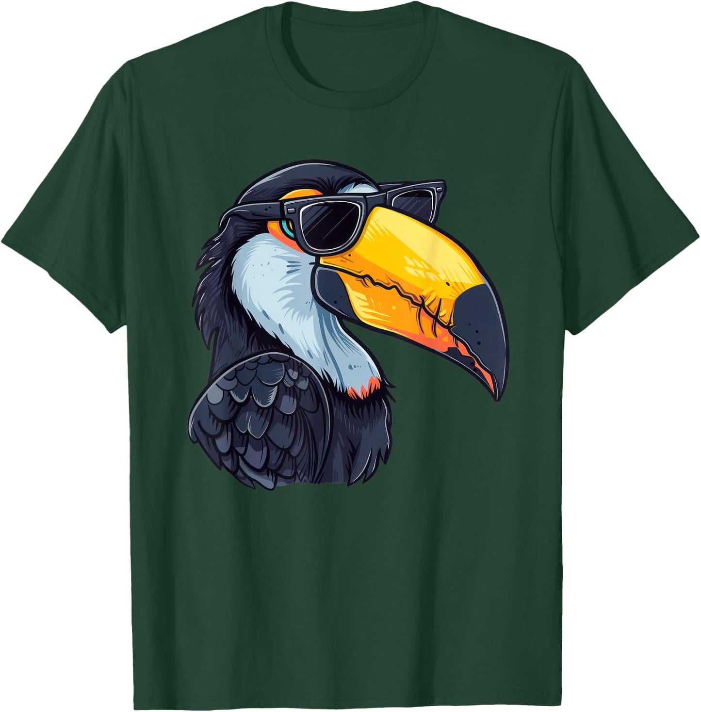 Ätoucan. Toucan Sunglasses Tucan , Small, Black T-Shirt - T-Shirt | Forest