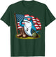 Salute Shark American USA Flag Memorial Day 4th of July T-Shirt - T-Shirt | Forest