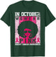Black Woman In October We Wear Pink Breast Cancer Awareness T-Shirt - T-Shirt | Forest