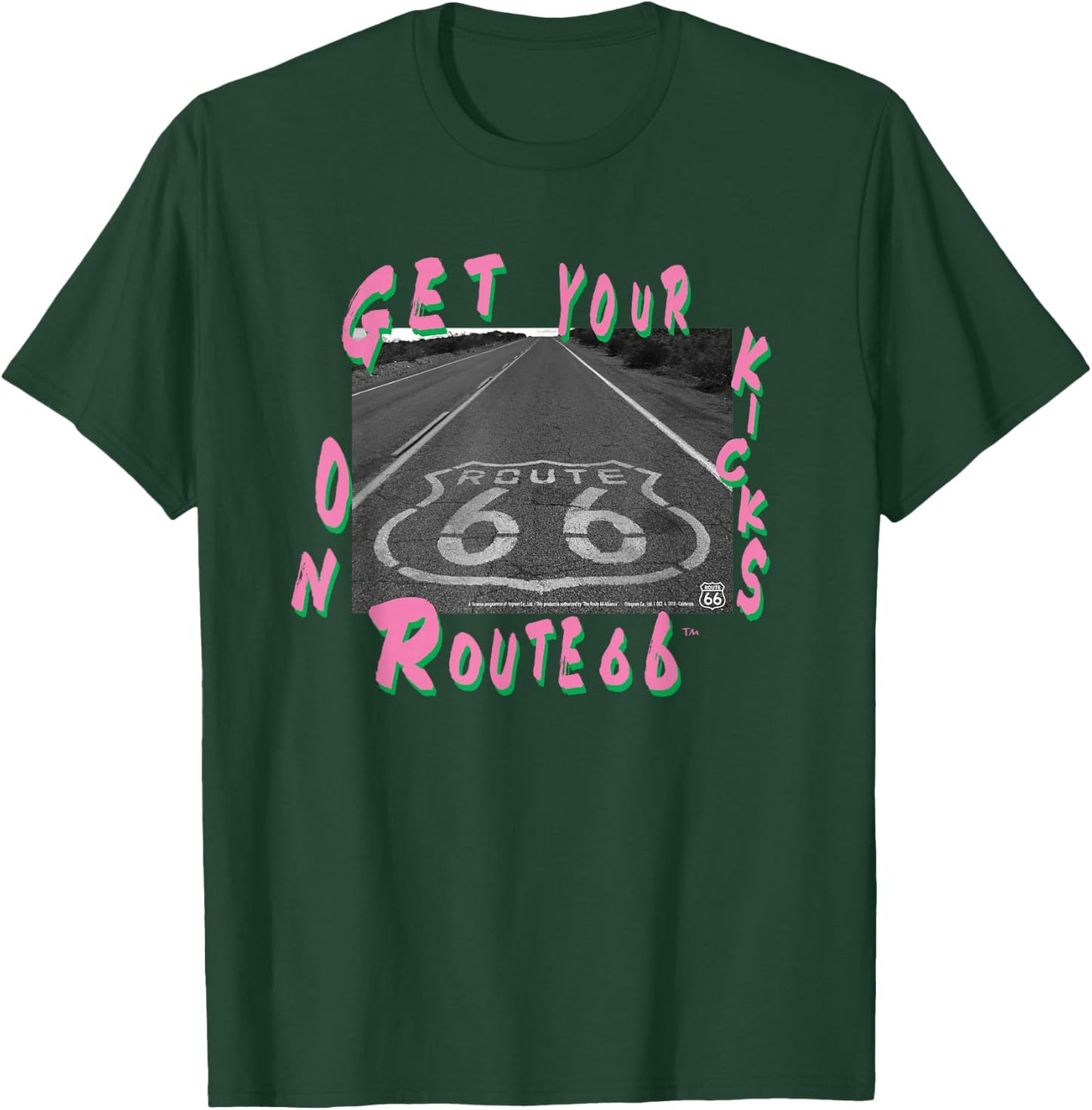 Route 66/ (rt66-04) T-Shirt - T-Shirt | Forest