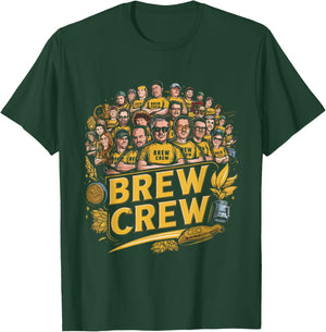 Brew Crew Crafting Home Brewing Beer T-Shirt - T-Shirt | Forest