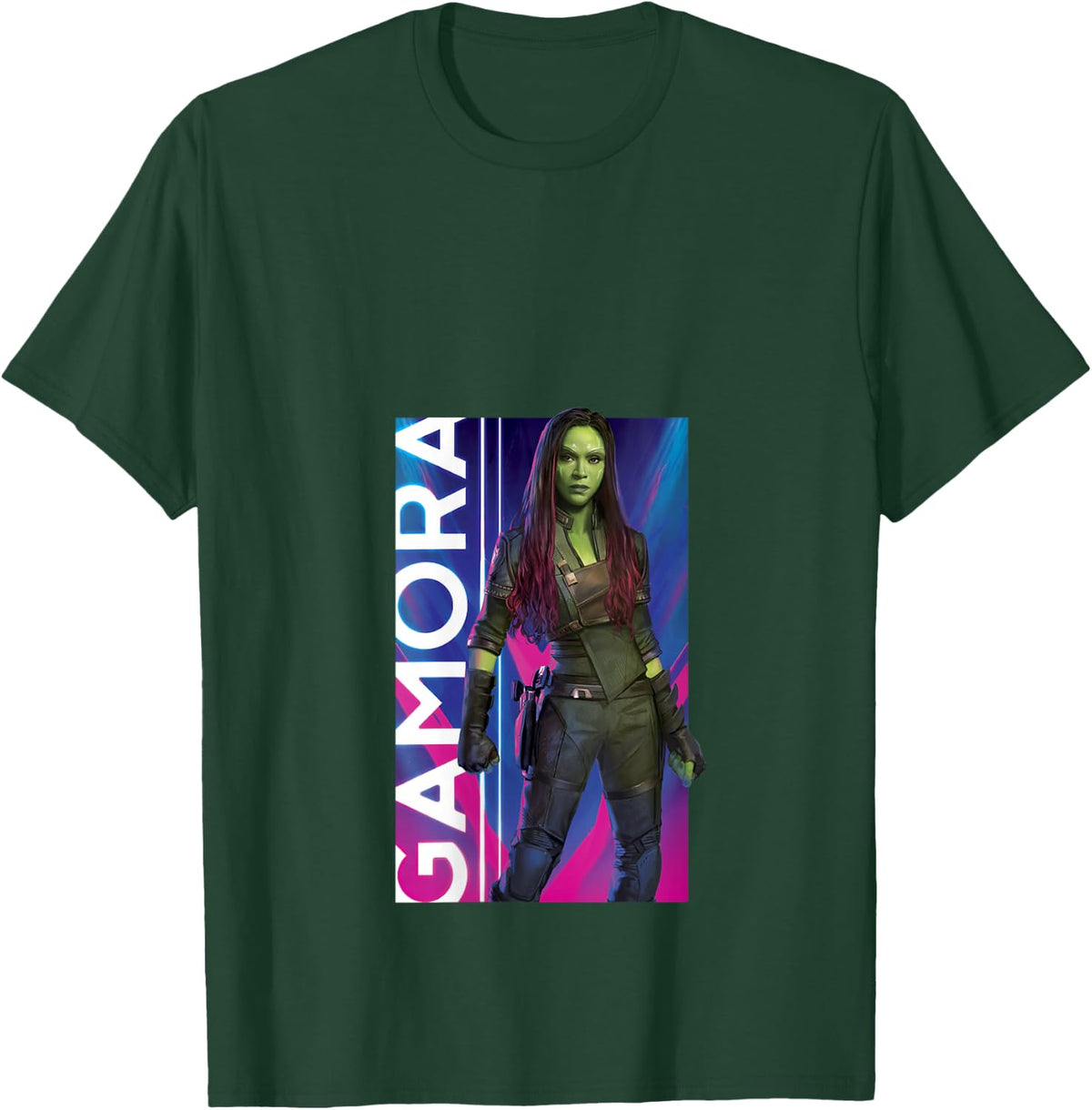 Marvel Guardians of The Galaxy Vol. 3 Vintage Gamora Panel V-Neck T-Shirt - T-Shirt | Forest