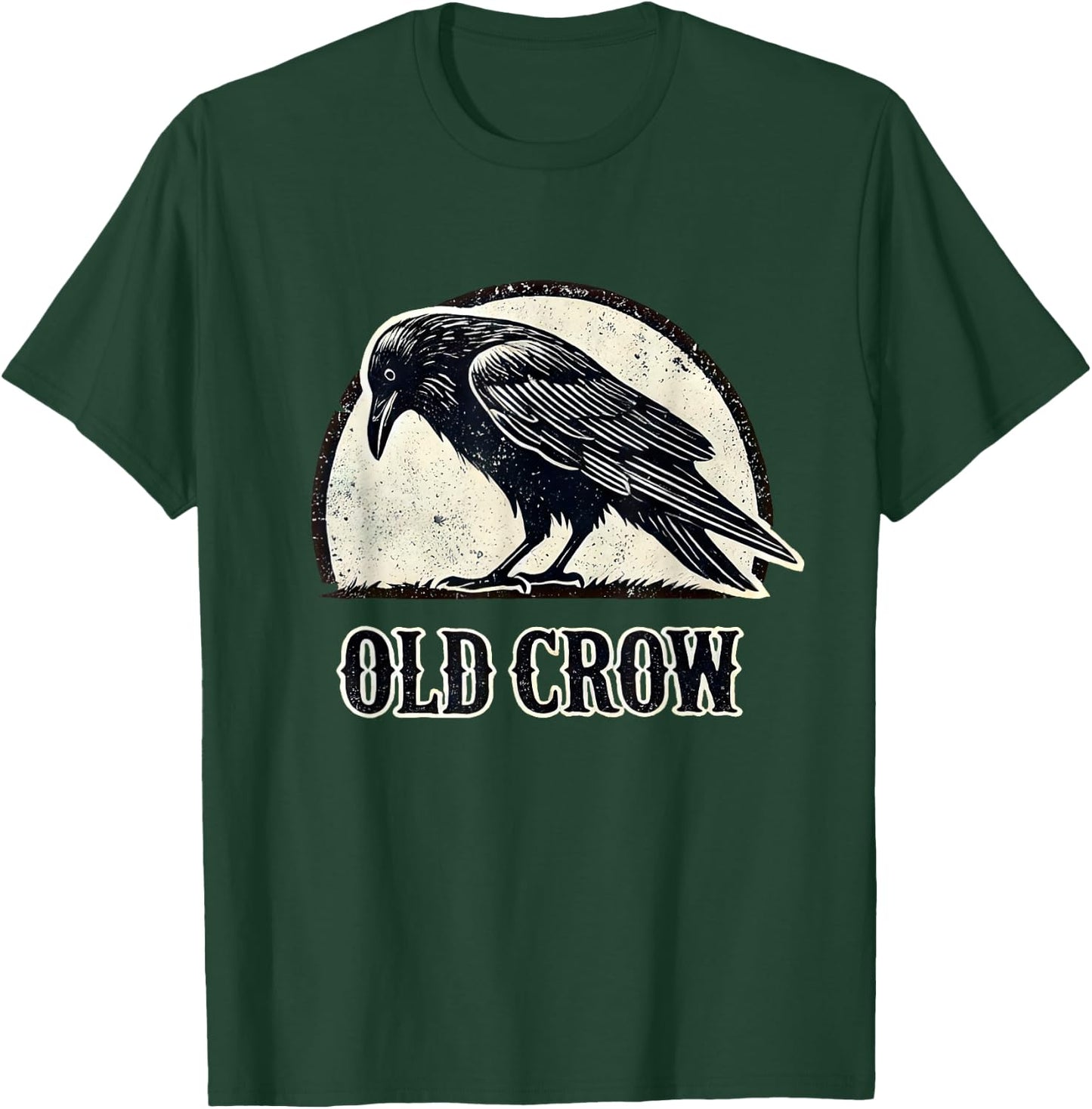 Old Crow Graphic T-Shirt - T-Shirt | Forest
