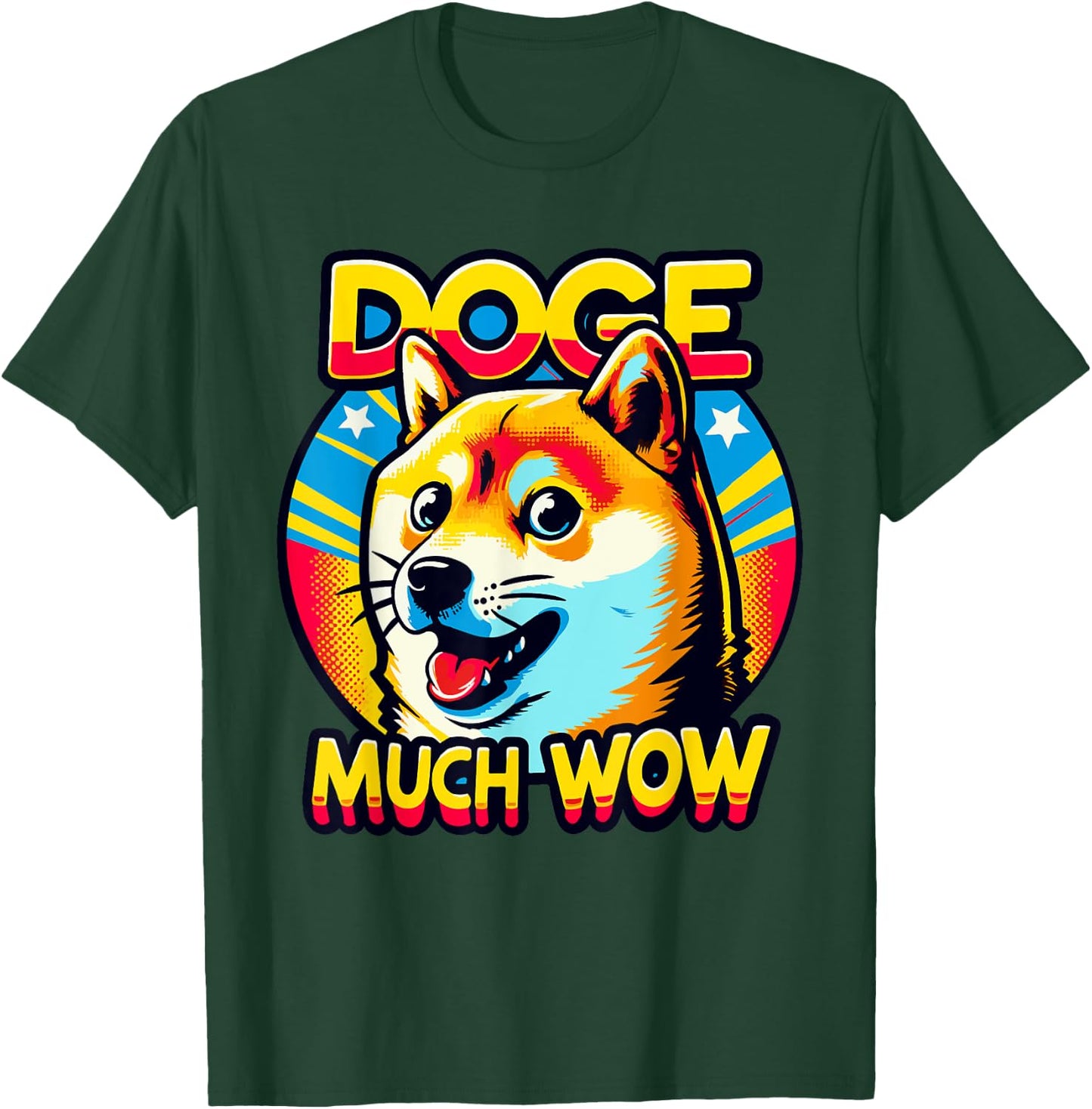 Meme Culture Doge Much Wow Vibrant Dog Lover T-Shirt - T-Shirt | Forest