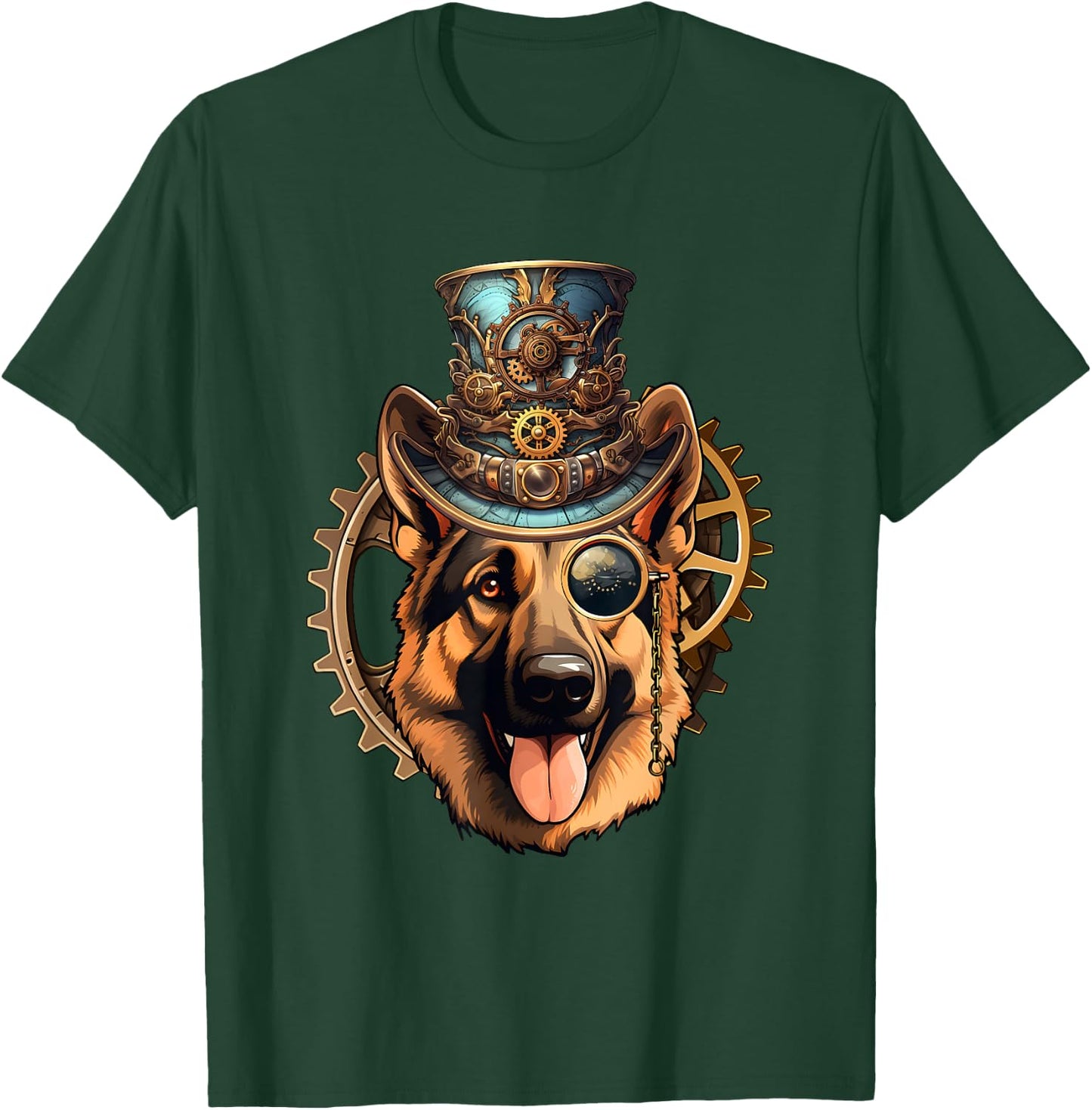 Victorian Steampunk German Shepherd T-Shirt - T-Shirt | Forest