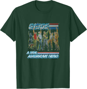 Kids G.I. Joe A Real American Hero Vintage Characters Group Shot T-Shirt - T-Shirt | Forest
