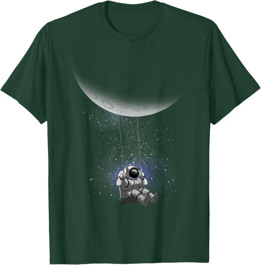 Space Themed Women Outer Space Moon Galaxy Astronaut T-Shirt - T-Shirt | Forest