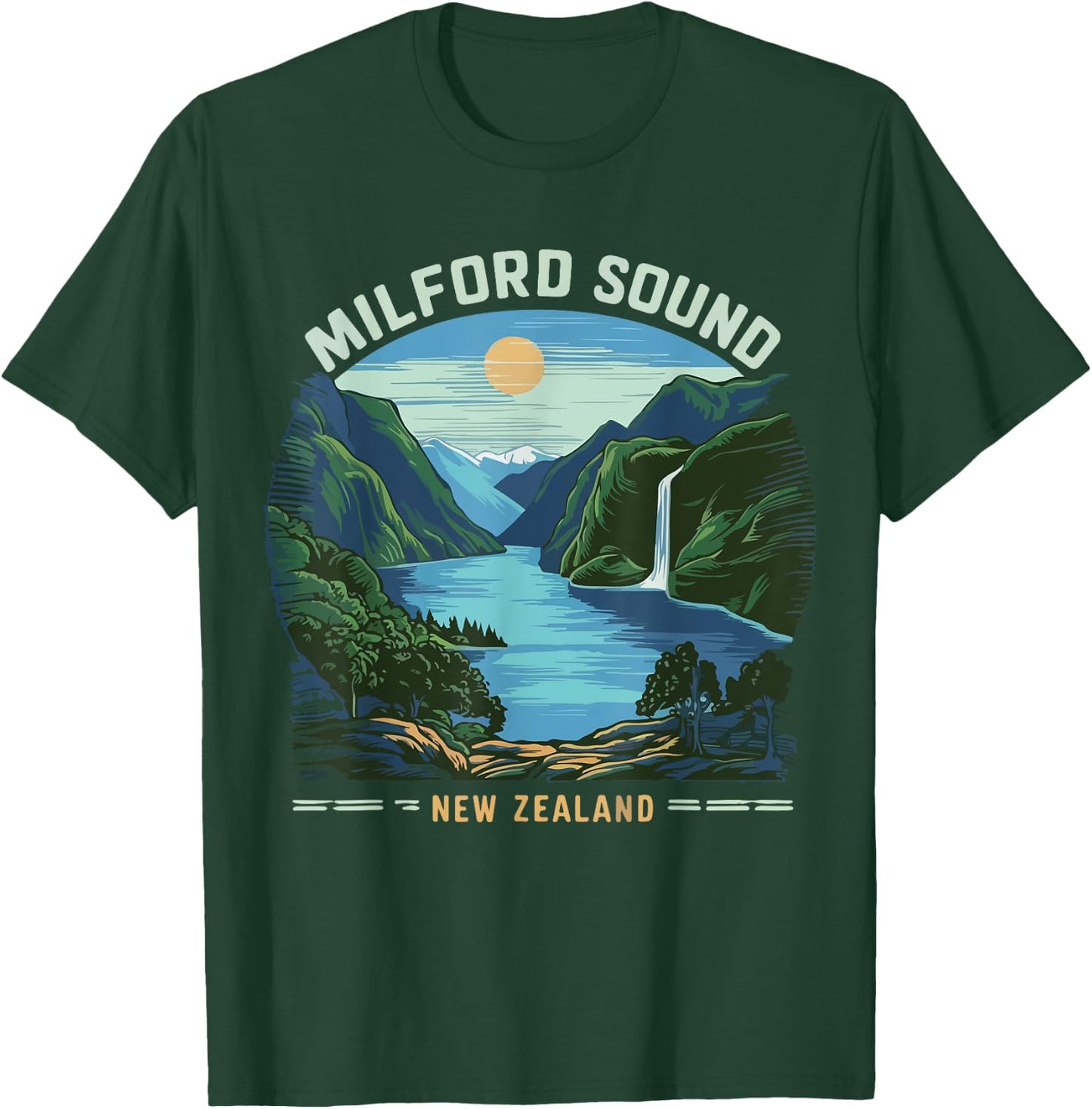 Milford Sound Fjords New Zealand Hike Costume T-Shirt - T-Shirt | Forest