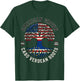 American Grown Cape Verdean Roots Dual Flag Pride Heritage T-Shirt - T-Shirt | Forest