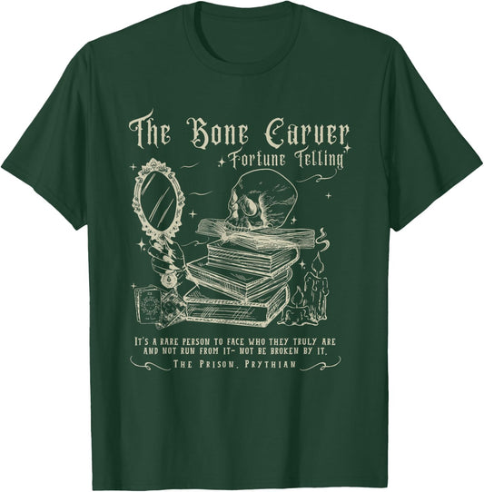 Vintage The Bone Carver Death God Tour Skeleton Spicy Books T-Shirt - T-Shirt | Forest