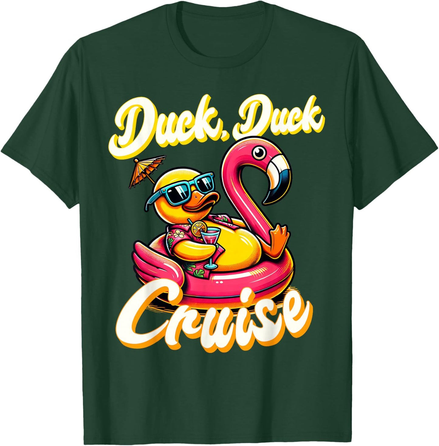 Cruising Ducks Duck Duck Cruise Family Vacation Rubber Duck T-Shirt - T-Shirt | Forest