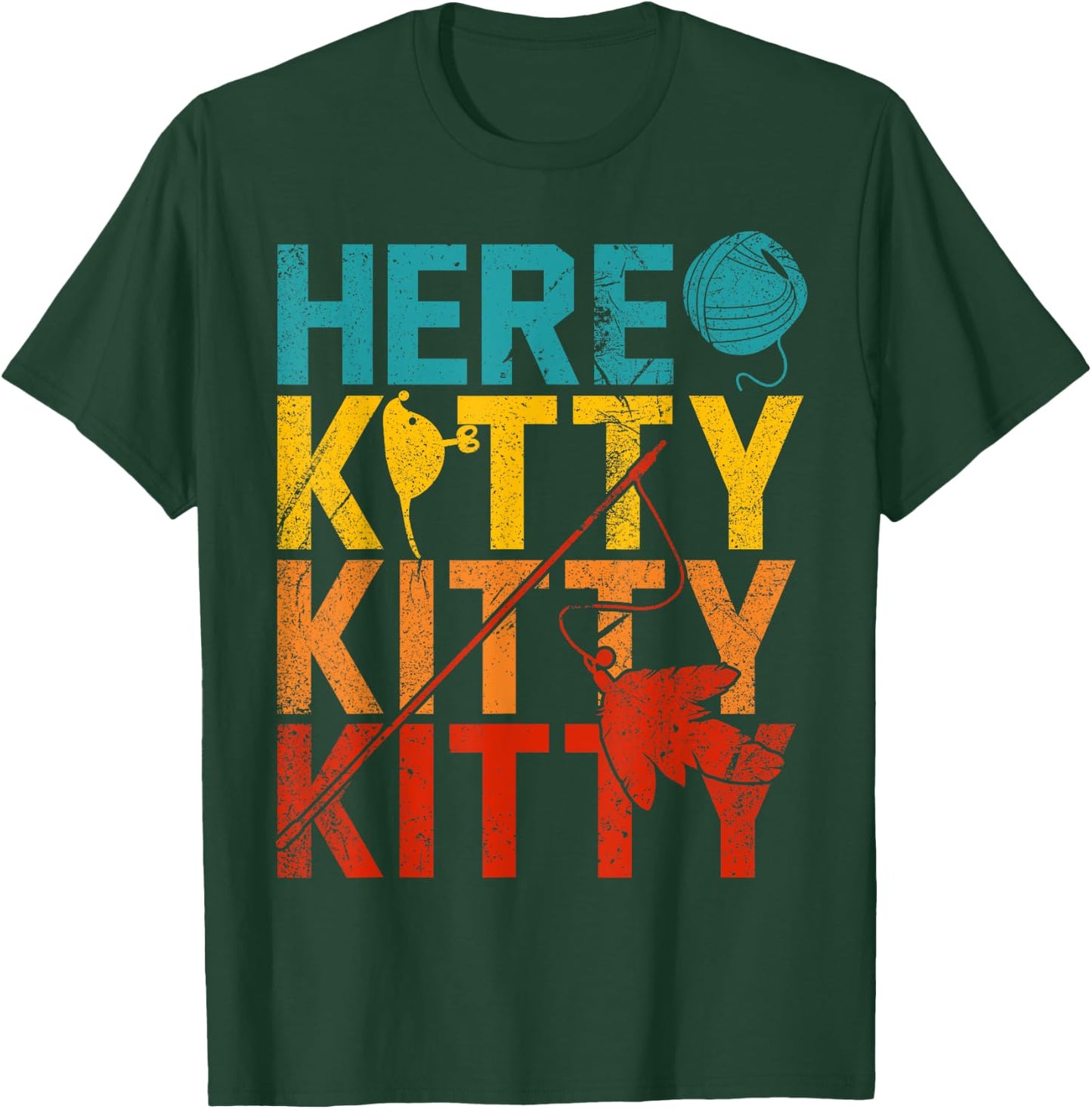 Here Kitty Kitty Kitty T-Shirt - T-Shirt | Forest