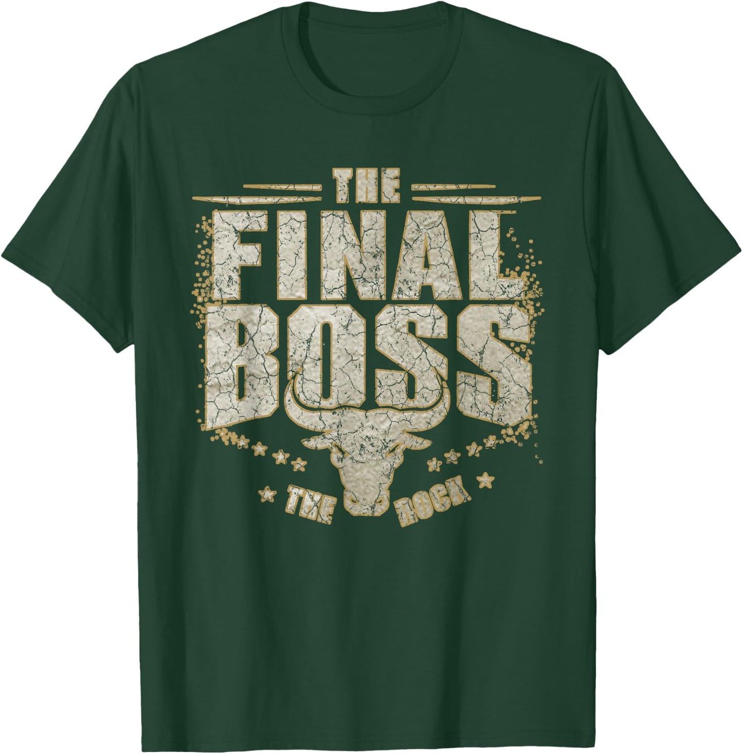 The Final Boss Vintage Rock Music Final Boss Gamer Bull Head T-Shirt - T-Shirt | Forest
