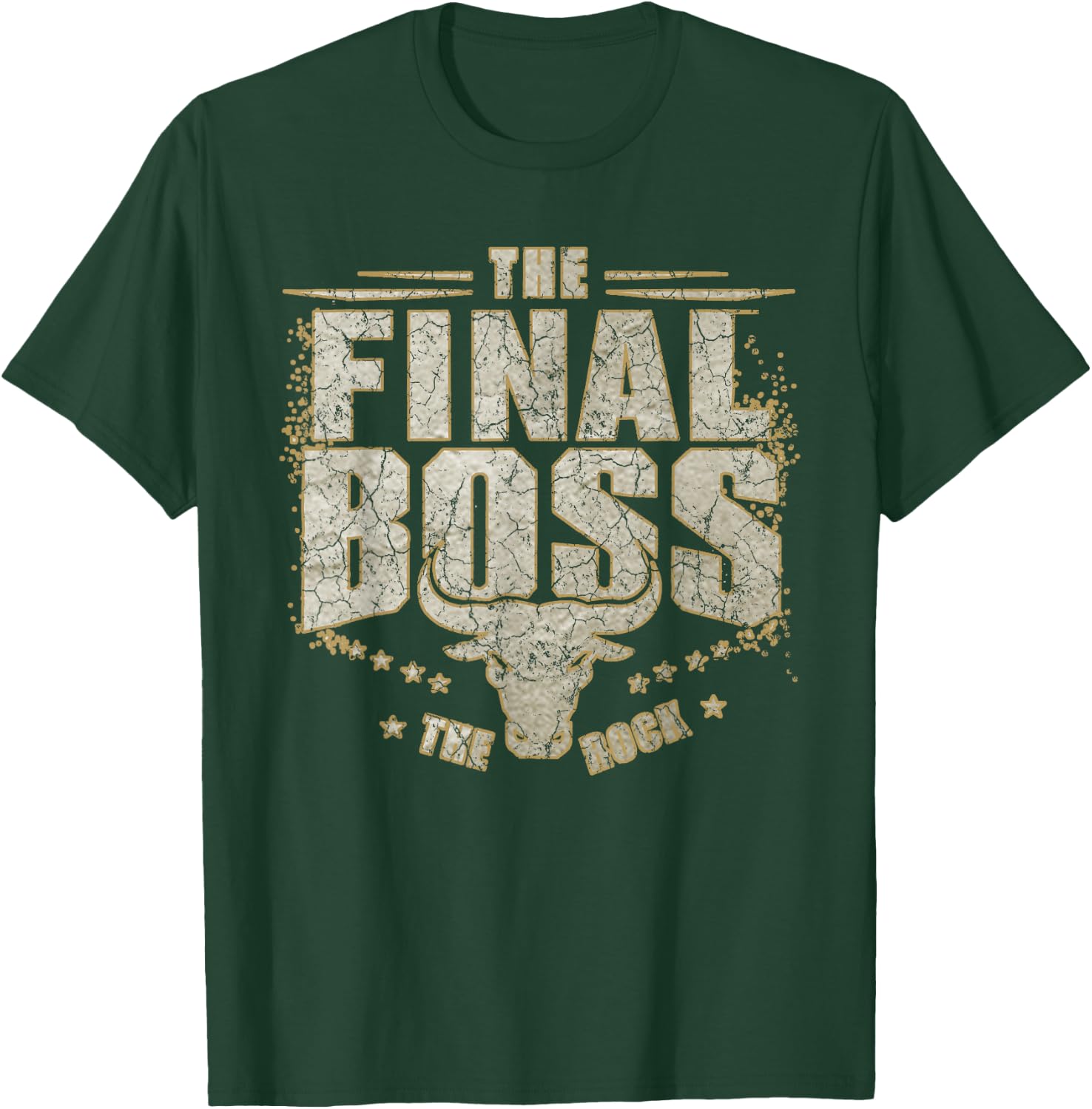The Final Boss Vintage Rock Music Final Boss Gamer Bull Head T-Shirt - T-Shirt | Forest